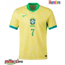 Camiseta Brasil Vinicius Junior #7 Primera Equipación Copa America 2024 manga corta